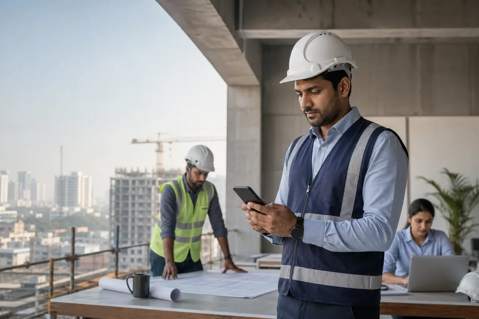 Indian project operations professionals connecting field and office work through NIYAM.